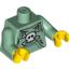 Набор LEGO Torso with Pockets and Skull and Crossbones Print / Sand Green Arms / Yellow Hands, Sand Green
