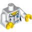 Набор LEGO Torso with White Nurse Shirt with Open Collar and Fob Watch Print / White Arms / Yellow Hands, Белый
