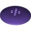 Набор LEGO Dish 6 x 6 Inverted (Radar) [Hollow Studs], Темно-фиолетовый