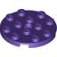 Набор LEGO Plate Round 4 x 4 with Pin Hole, Темно-фиолетовый