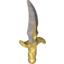 Набор LEGO Minifig Dagger with Pearl Light Gray Blade, Pearl Gold