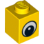 Набор LEGO Brick 1 x 1 with Simple Black Eye with White Pupil Print, Желтый