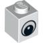 Набор LEGO Brick 1 x 1 with Simple Black Eye with White Pupil Print, Белый