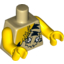 Набор LEGO Torso Male with Chest Hair and Animal Print Top with Bone Print / Yellow Arms / Yellow Hands, Tan