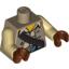 Набор LEGO Torso Cowboy, Dark Tan Waistcoat, Tan Shirt, Bandolier and Silver Buckle Print / Tan Arms / Reddish Brown Hands, Dark Tan