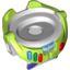 Набор LEGO Minifig Spacesuit with Lime Trim and Colored Buttons (Buzz Lightyear), Белый