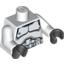 Набор LEGO Torso SW Armor Clone Trooper Black Belt Print / White Arms / Black Hands, Белый