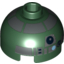 Набор LEGO Brick Round 2 x 2 Dome Top with Pearl Dark Gray Print (R4-P44), Темно-зеленый