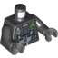 Набор LEGO Torso Space Police 3 Blacktron I Print with Blacktron II Logo / Black Arms / Dark Bluish Gray Hands, Черный