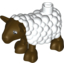 Набор LEGO Duplo Sheep, Lamb with Dark Brown Legs and Head, Темно-коричневый
