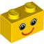 Набор LEGO Brick 1 x 2 with Eyes and Red Smile Print, Желтый