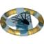 Набор LEGO Minifig Ring with Triangle with Gold Bands and Squid Print, Trans-Dark Blue