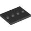 Набор LEGO Tile Special 4 x 3 with 4 Studs in Centre, Черный