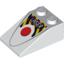 Набор LEGO Slope 33В° 3 x 2 with Red Circle, Danger Stripes and 'LASER' Print, Белый