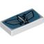 Набор LEGO Tile 1 x 2 with Planet with Wings and Rocket Print, Белый
