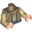 Набор LEGO Torso Merchant Vest with Gold Buttons over Tan Shirt / Tan Arms / Light Flesh Hands, Dark Tan