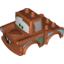 Набор LEGO Duplo Car Body 2 Top Studs Truck with Cars Tow Mater Print, Темно-оранжевый