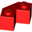Набор LEGO Facet 2 x 2, Красный
