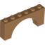 Набор LEGO Brick Arch 1 x 6 x 2 - Thick Top with Reinforced Underside, Medium Dark Flesh