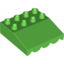 Набор LEGO Duplo Roofpiece Slope 33 4 x 4 with Awning Overhang, Ярко-зеленый