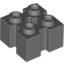 Набор LEGO Brick Special 2 x 2 with Grooves and Axle Hole, Темный сине-серый