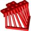 Набор LEGO Plate Special 2 x 6 with Sloped Bars [Cow Catcher], Красный