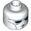 Набор LEGO Minifig Head Alien with Face Mask Print (SW Clone Pilot) [Blocked Open Stud], Белый