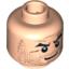 Набор LEGO Minifig Head Stubble, Arched Eyebrows, White Pupils and Scars Print [Hollow Stud], Light Flesh