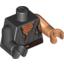 Набор LEGO Torso SW Layered Shirt Torn Print / Flesh Arm Left / Black Arm Right / Flesh Hand Left / Black Hand Right, Черный