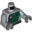 Набор LEGO Torso Boba Fett Armour Plates Print / Sand Blue Arms / Dark Bluish Gray Hands (Boba Fett), Светлый сине-серый