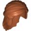 Набор LEGO Minifig Hair Female Mid-Length with Braid around Sides, Темно-оранжевый