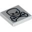 Набор LEGO Tile 2 x 2 with Skull and Crossbones Print, Белый
