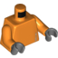 Набор LEGO Torso Alien with '245633' and Barcode Print / Orange Arms / Dark Bluish Gray Hands, Оранжевый
