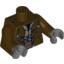 Набор LEGO Torso SW Jacket with Silver Buttons and Ammo Belt Print (Cad Bane) / Dark Brown Arms / Dark Bluish Gray Hands, Темно-коричневый