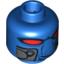 Набор LEGO Minifig Head Alien with Red Eyes and Breathing Apparatus Ports Print (SW Cad Bane) [Blocked Open Stud], Голубой