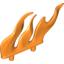 Набор LEGO Wave Rounded Row of Three with Two Pins (Flame), Оранжевый