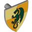 Набор LEGO Minifig Shield - Triangular with Dragon on Medium Dark Flesh / Tan Quarters Print, Светлый сине-серый