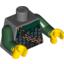Набор LEGO Torso Castle Kingdoms Scale Mail, Dark Green Collar, Chain and Belt Front and Back Print / Dark Green Arms / Yellow Hands, Темный сине-серый