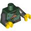 Набор LEGO Torso Castle Kingdoms Dragon Head Quarters with Chain Front and Back Print / Black Arms / Yellow Hands, Темно-зеленый