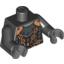 Набор LEGO Torso Castle Kingdoms Scale Mail, Copper Shoulder Armour and Chains Front and Back Print / Black Arms / Dark Bluish Gray Hands, Черный