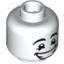 Набор LEGO Minifig Head Mime Happy Face, Black Eyes with White Pupils [Blocked Open Stud], Белый