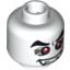 Набор LEGO Minifig Head Fangs, Red Eyes with White Pupils Print (Vampire) [Blocked Open Stud], Белый