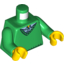 Набор LEGO Torso Sweater V-Neck over Button Down Blue Shirt Print / Green Arms / Yellow Hands, Зеленый