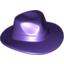 Набор LEGO Minifig Hat, Wide Brim Outback Style (Fedora), Темно-фиолетовый