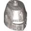 Набор LEGO Minifig Helmet Castle Closed with Eye Slit, Серебристый металлик