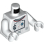 Набор LEGO Torso Shuttle Adventure Logo and Equipment with AEJ-581 Front and Back Print / White Arms / White Hands, Белый
