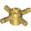 Набор LEGO Technic Axle Connector Hub with 4 Bars at 90В°, Pearl Gold