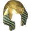 Набор LEGO Minifig Headdress Mummy with Dark Blue Stripes Thin Print, Золотистый металлик