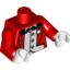 Набор LEGO Torso Jacket Formal with Bow Tie, White Vest and Boutonniere Print / Red Arms / White Hands, Красный