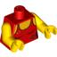 Набор LEGO Torso Female Swimsuit with Lifeguard Ring and Yellow 'G.T' Print / Yellow Arms / Yellow Hands, Красный